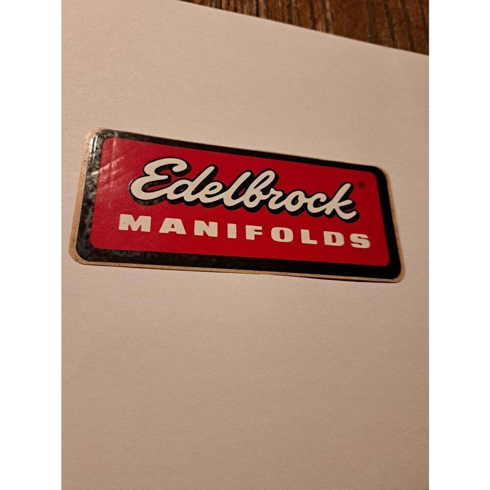 Vintage Original 60s 70s Edelbrock Manifolds Decal Sticker Rat Rod Hot Rod Car